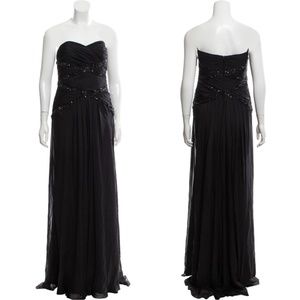 CARMEN MARC VALVO Silk Embellished Dress